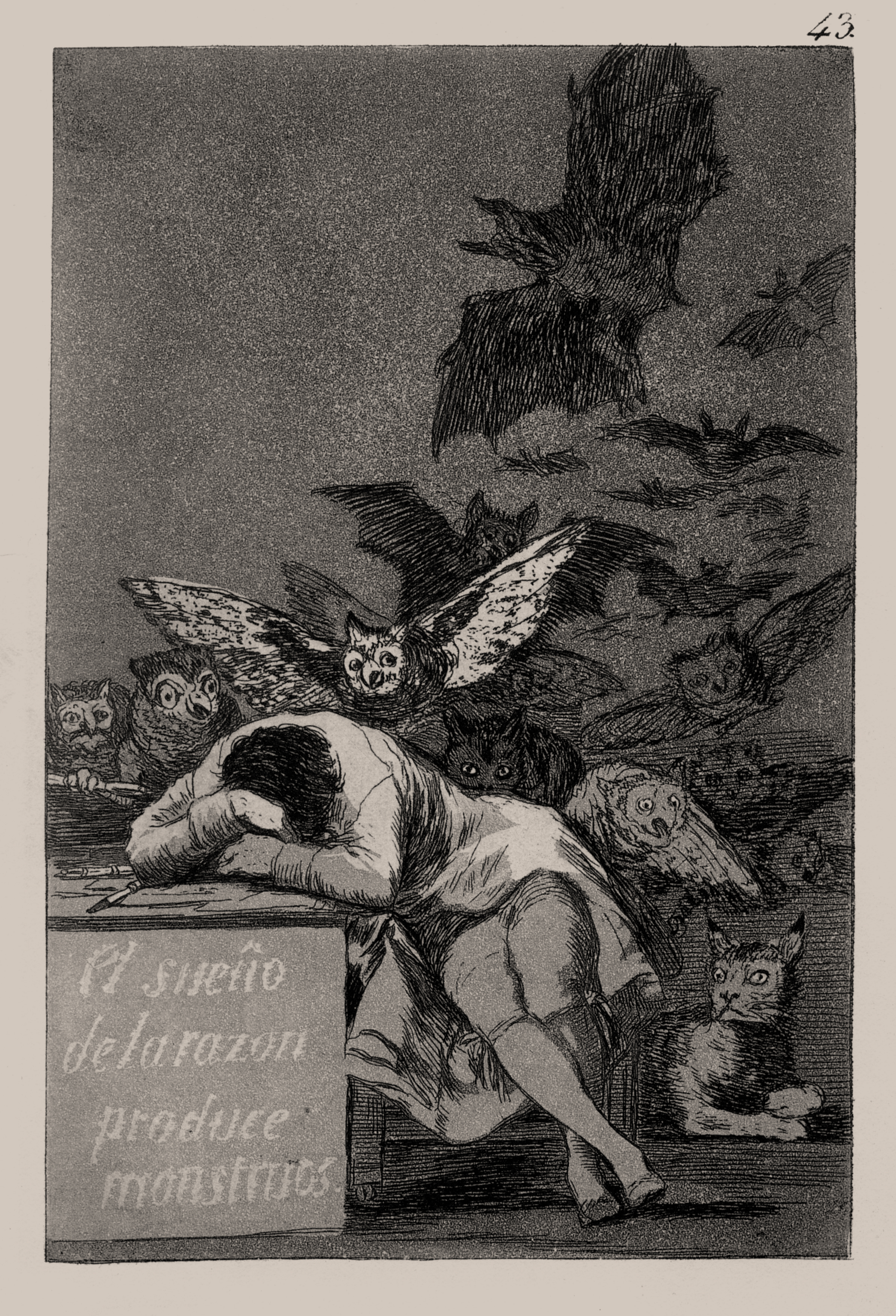 The Sleep of Reason Produces Monsters. Francisco Goya, c. 1797-98.