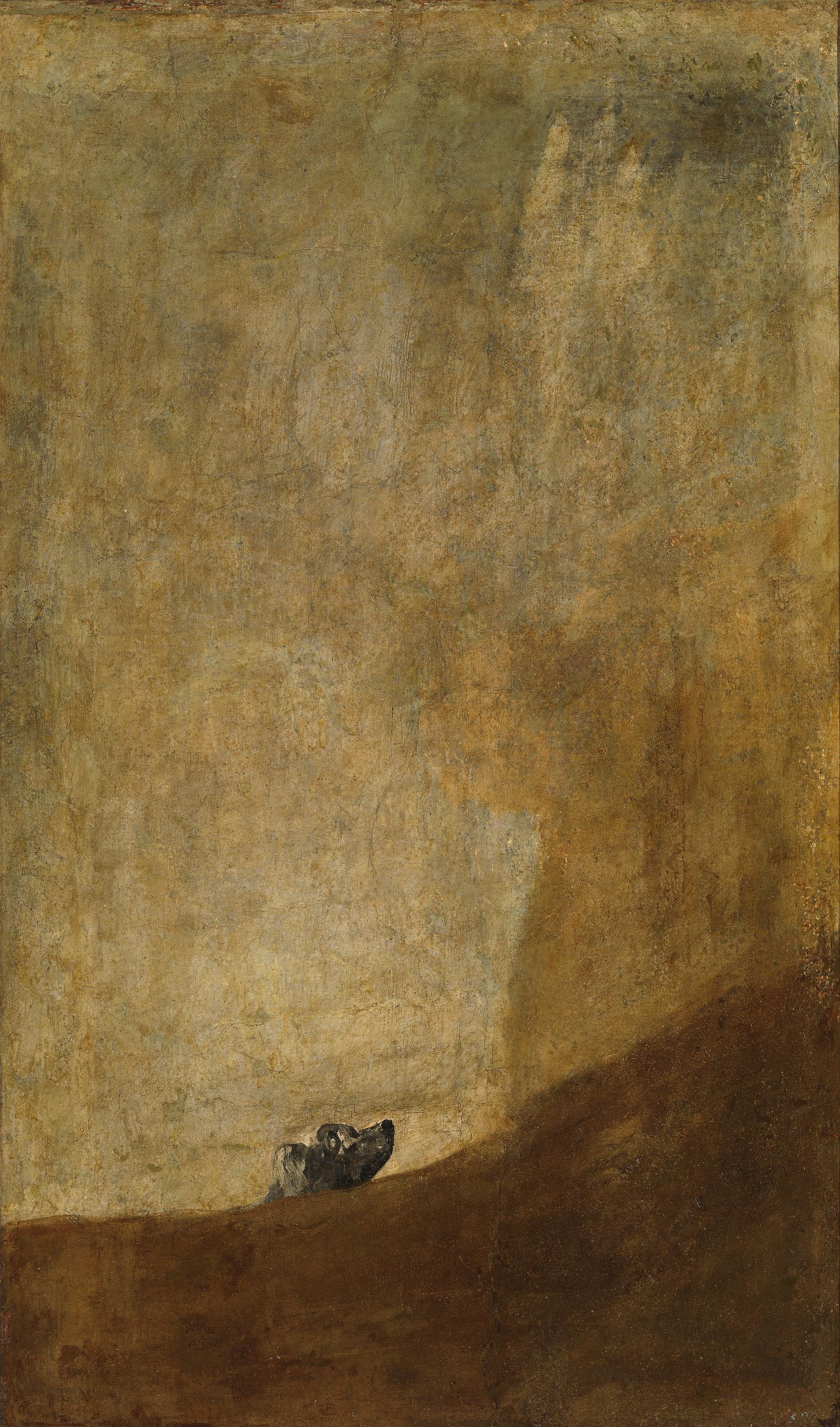 The Dog (from The Black Paintings). 1820-23. Francisco de Goya, Public domain, via Wikimedia Commons