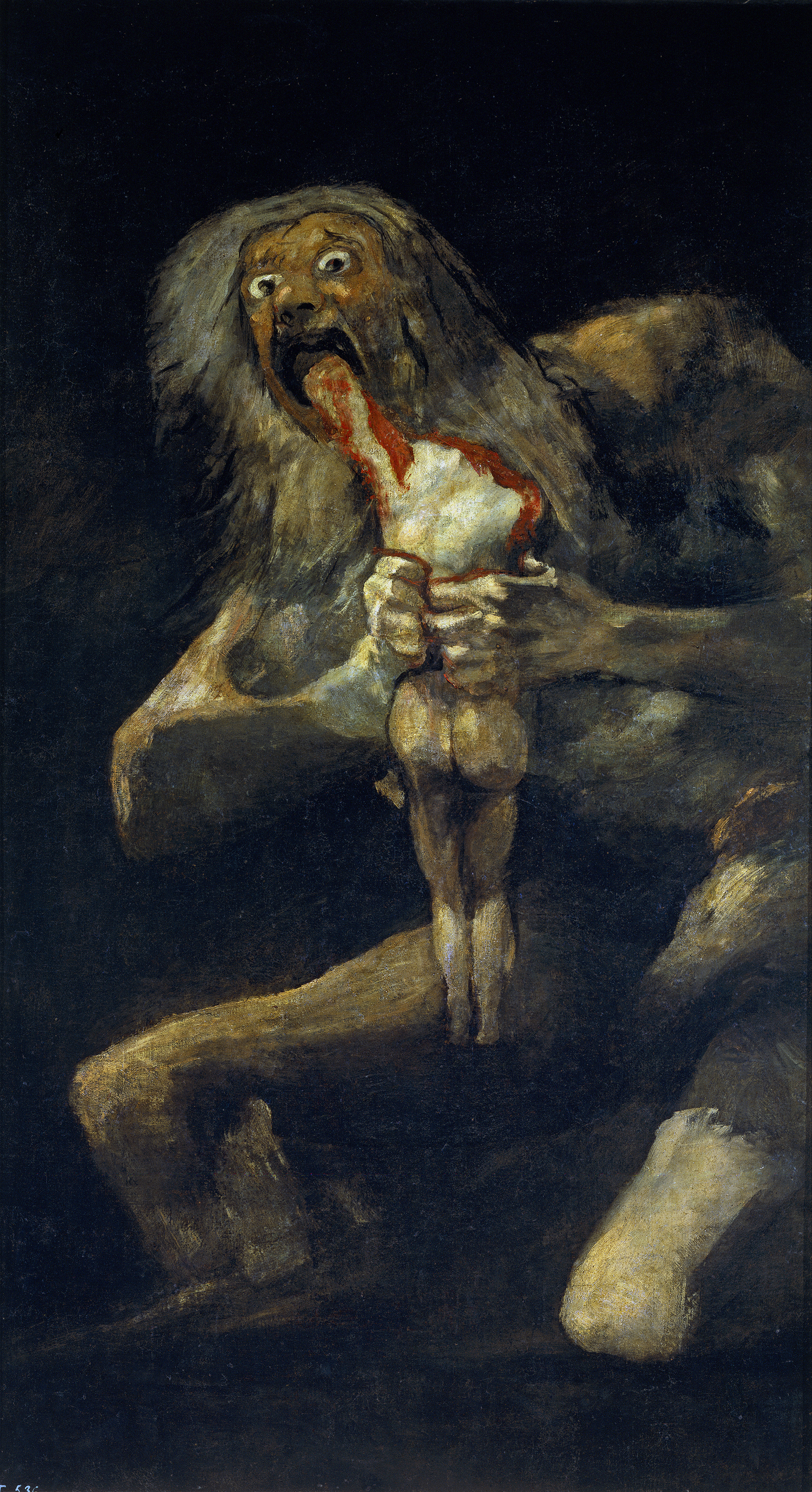 Saturn Devouring His Son (from The Black Paintings). 1820-23. Francisco de Goya, Public domain, via Wikimedia Commons